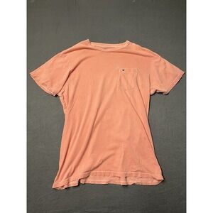 Crown & Ivy Men's Medium Short Sleeve T‎ Shirt Pink With Chest Pocket Cotton